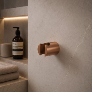 Attacco muro doccino levante oro rosa in acciaio inox 316L