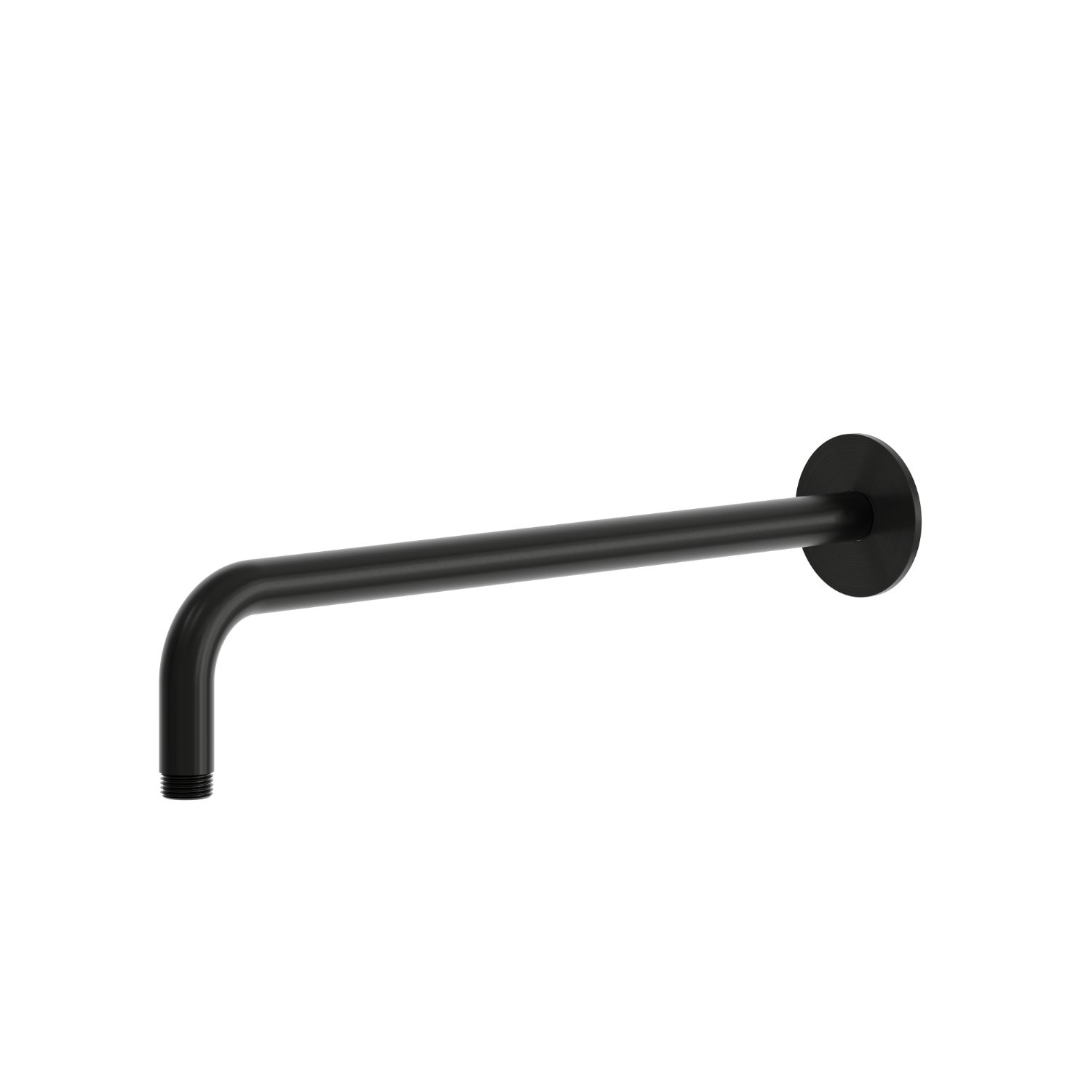 Braccio doccia parete lungo nero in acciaio inox 316L con rivestimento PVD
