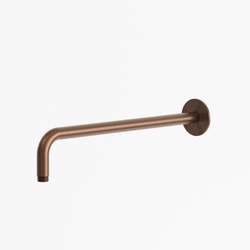Braccio Doccia Parete Lungo Oro Rosa PVD in Acciaio Inox 316L Resistente - immagine 2