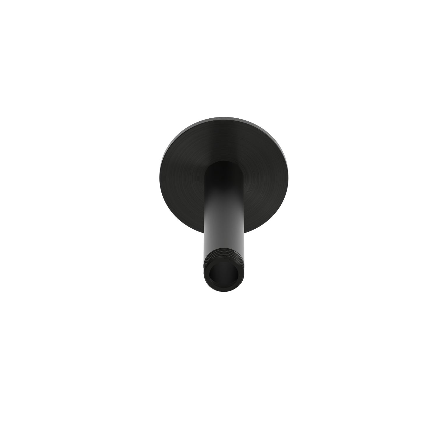 Braccio doccia soffitto corto nero in metallo resistente e design moderno