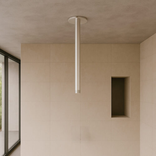 Braccio doccia soffitto 24cm inox satinato acciaio 316L resistente