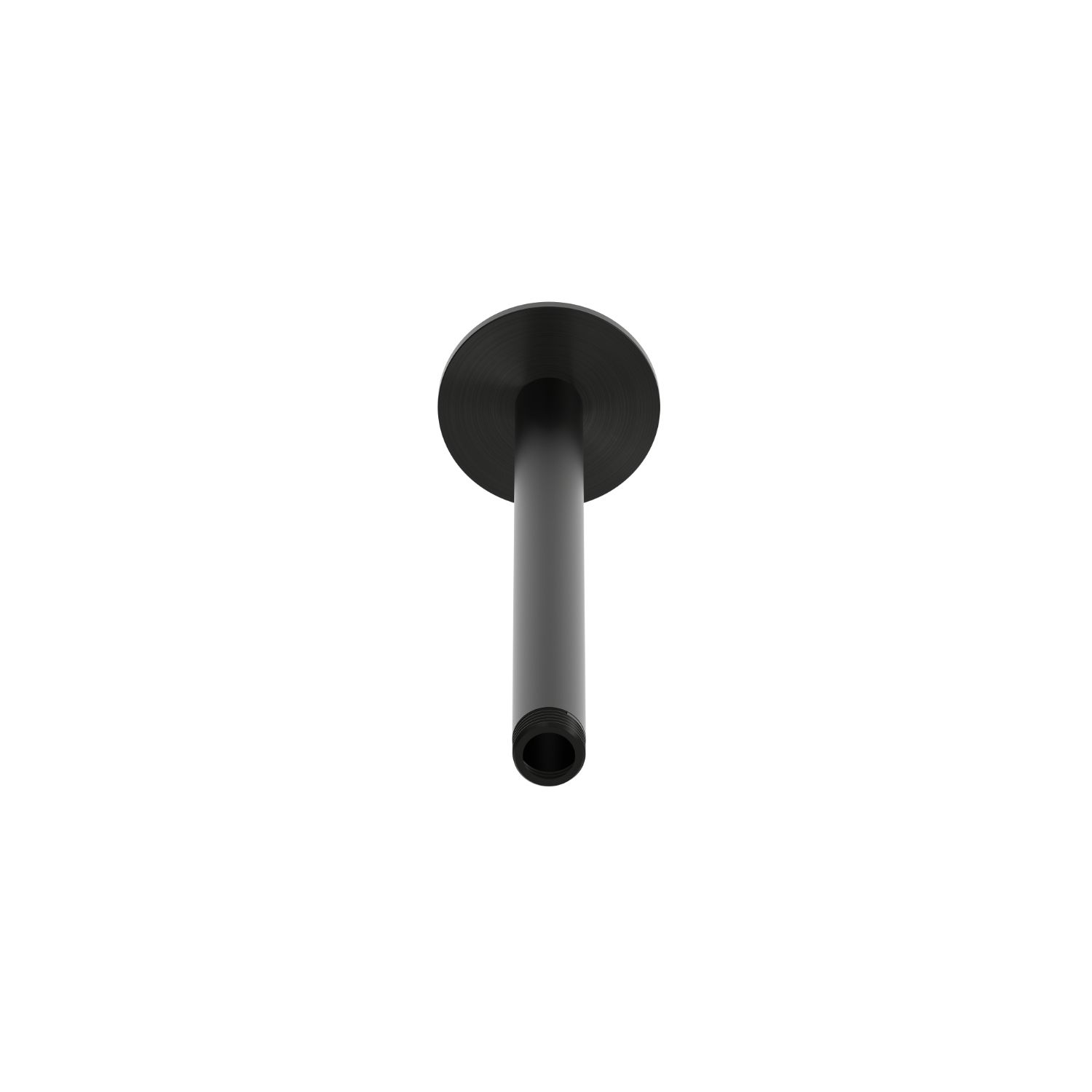Braccio doccia nero da soffitto lungo in metallo resistente e moderno