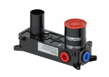 Kit corpo incasso da parete per rubinetto lavandino in plastica nera