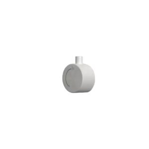 Deviatore bianco in acciaio inox per docce da giardino con coperchietto integrato