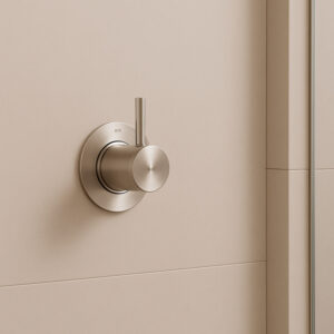 Deviatore muro inox satinato 316L design funzionale per interni ed esterni
