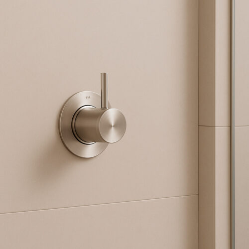 Deviatore muro inox satinato 316L design funzionale per interni ed esterni
