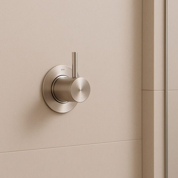 Deviatore muro inox satinato 316L design funzionale per interni ed esterni