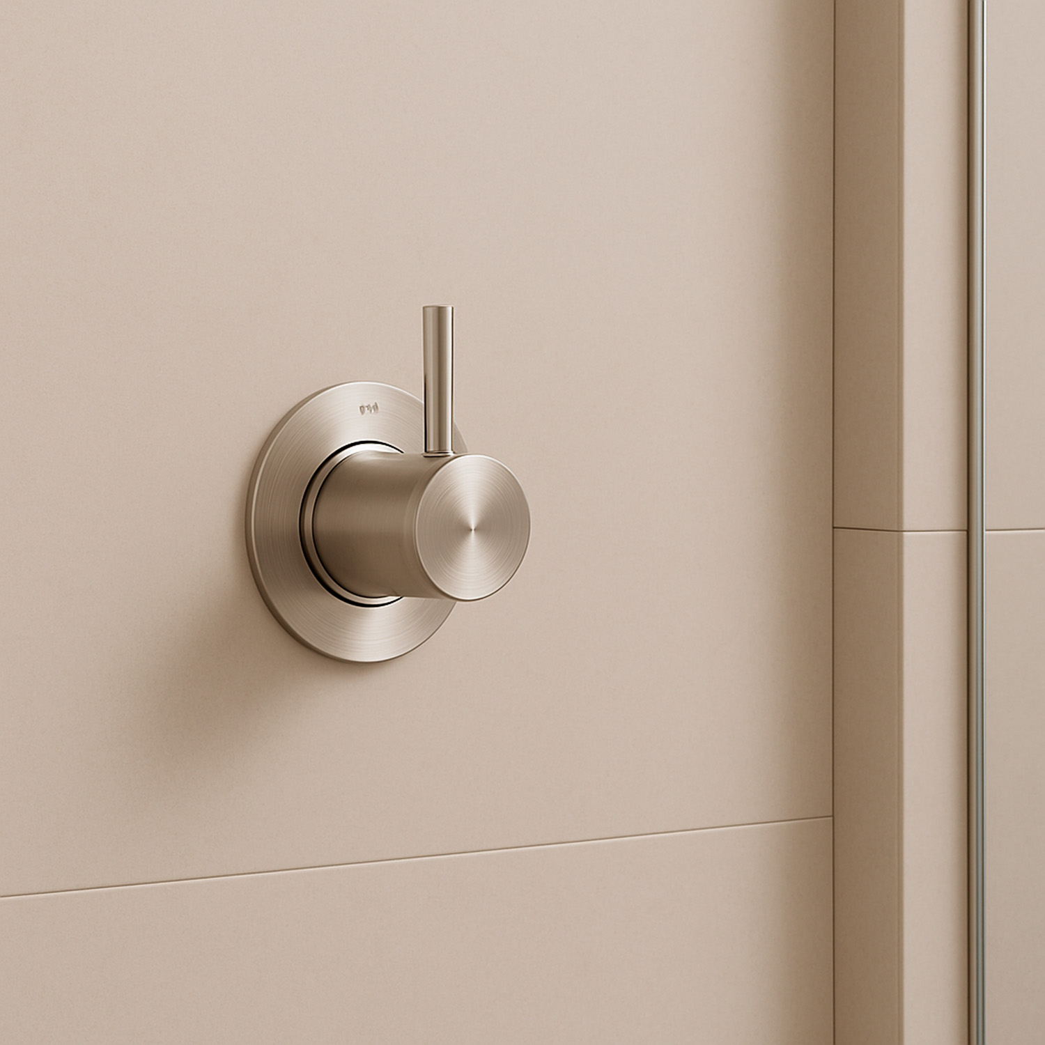 Deviatore muro inox satinato 316L design funzionale per interni ed esterni