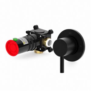 Deviatore a muro levante nero in acciaio inox 316L anticorrosione
