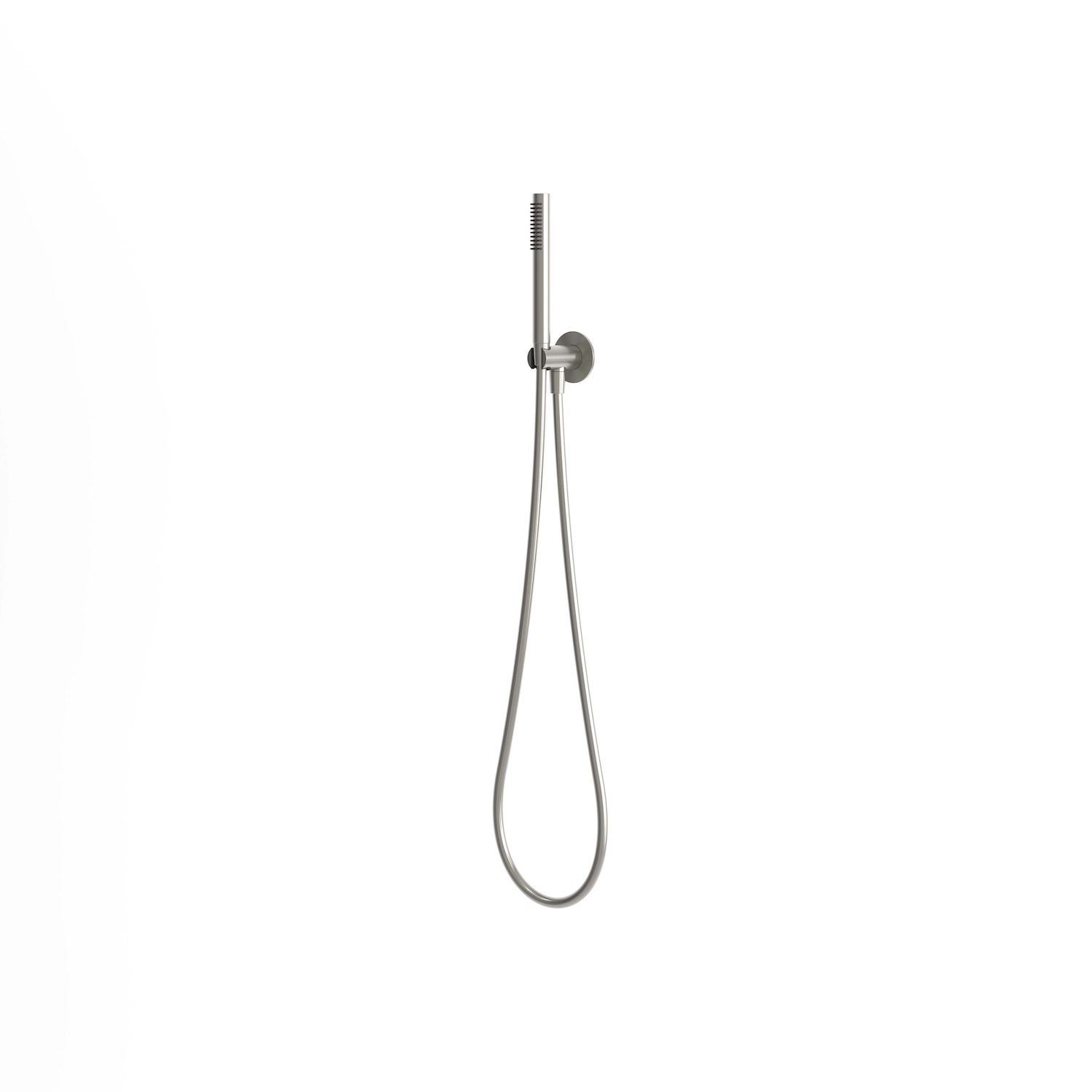 Kit attacco doccino e tubo flessibile in acciaio inox satinato 316L