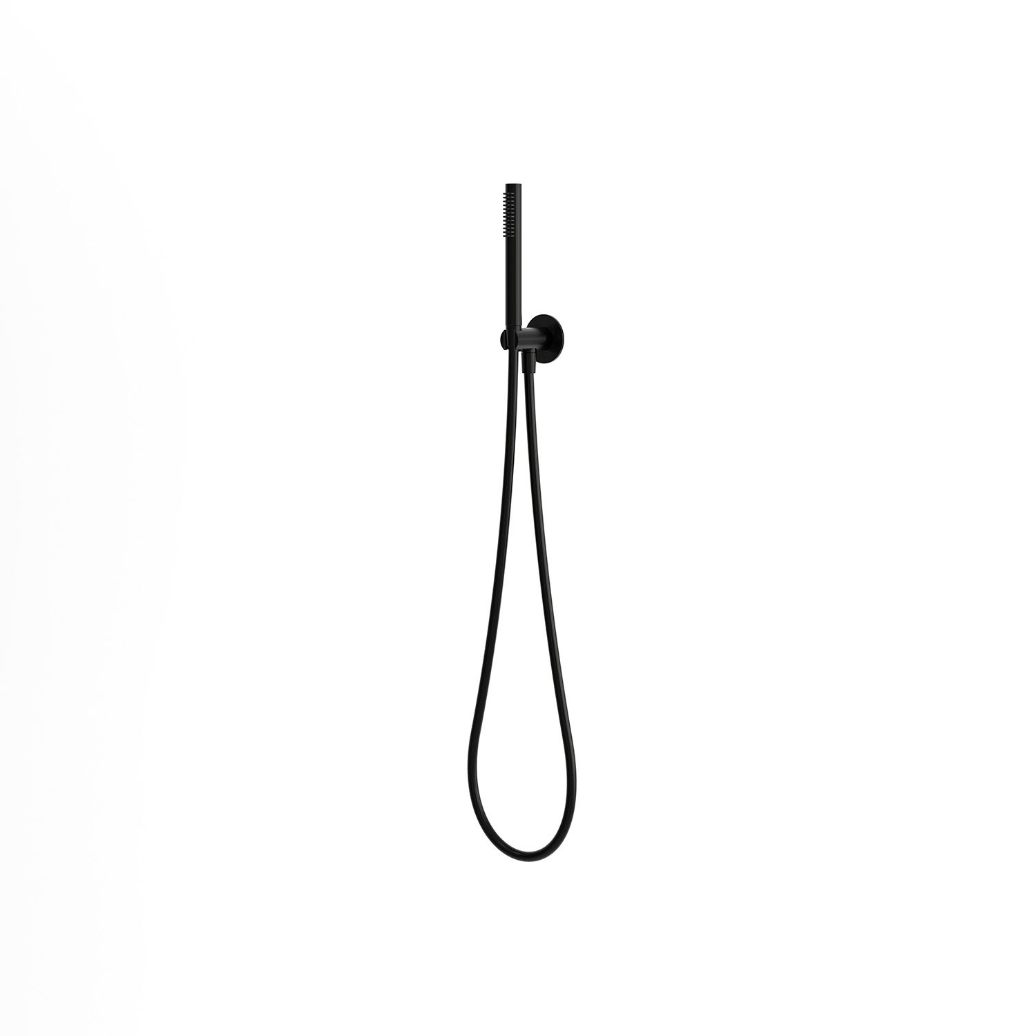 Kit doccetta e tubo flessibile a muro nero acciaio inox 316L