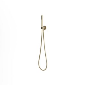 Kit doccino con tubo flessibile da muro oro acciaio inox 316L