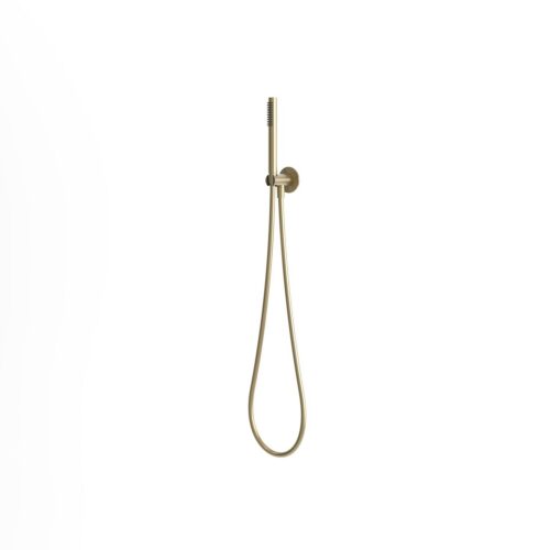 Kit doccino con tubo flessibile da muro oro acciaio inox 316L