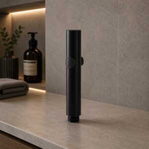Doccetta nero in acciaio inox 316L resistente a corrosione e usura