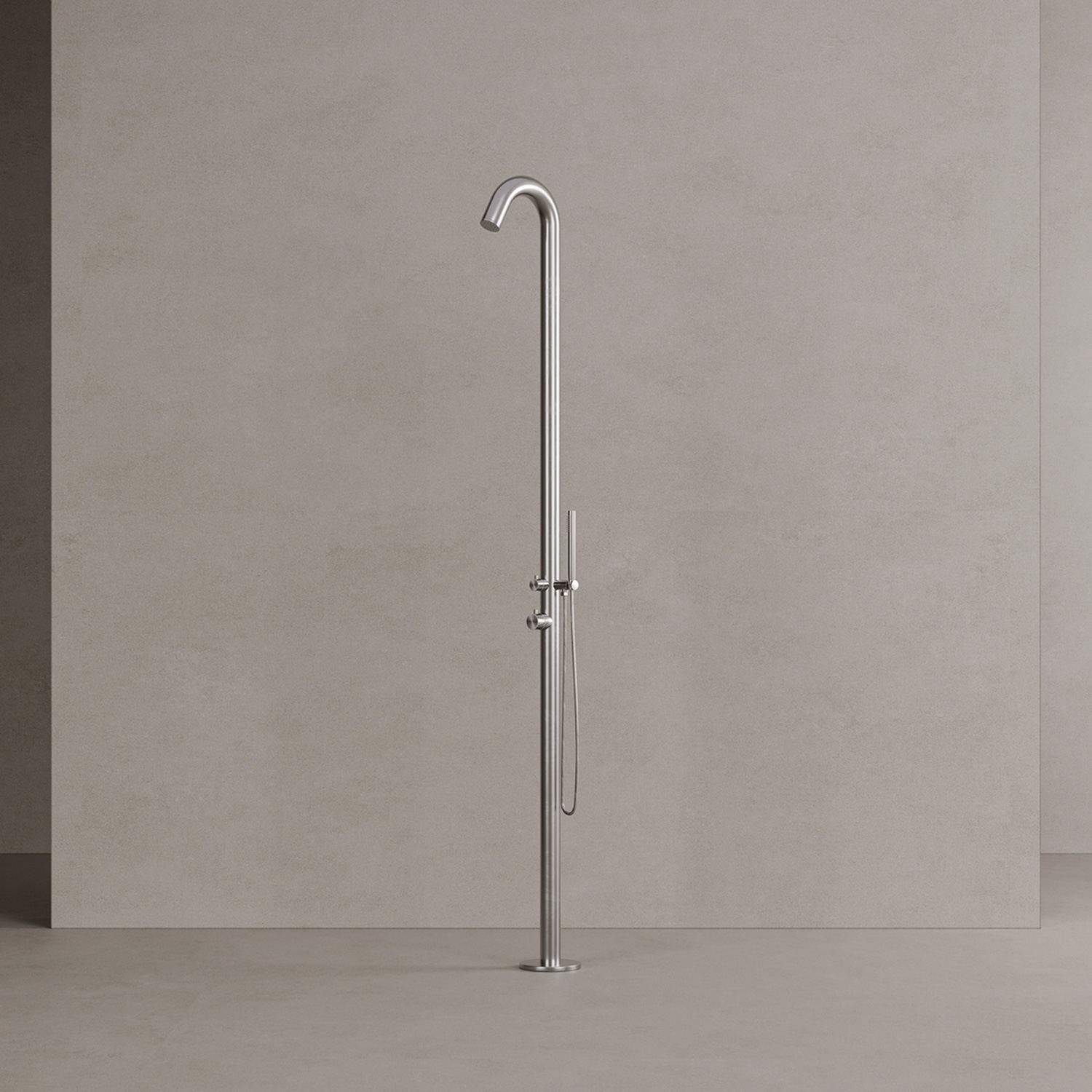 Doccia Curva Da Esterno In Acciaio Inox 316 Sined Doccia Alghero Inox