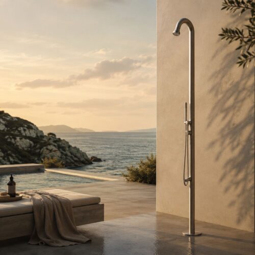 Doccia esterna inox in acciaio inox 316L acqua calda e fredda