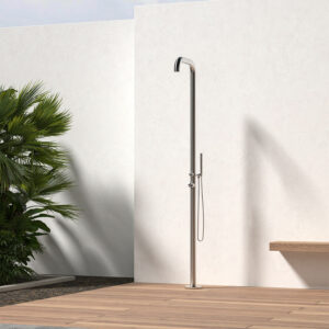 Doccia Per Esterno In Acciao Inox Satinato 316l Sined Doccia Chia Inox