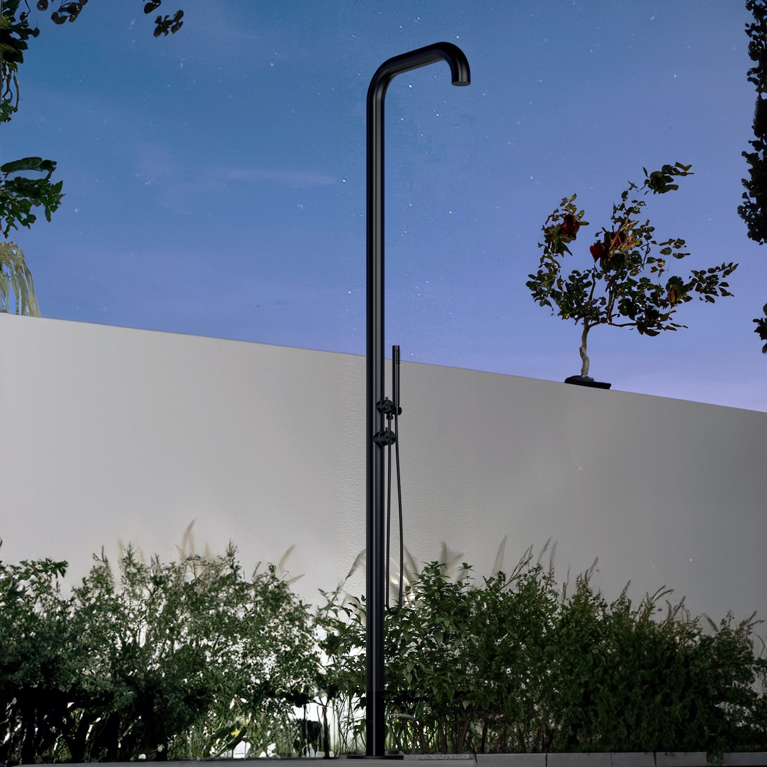 Doccia Nera Per Piscina In Acciaio Inox 316l Sined Doccia Chia Nera
