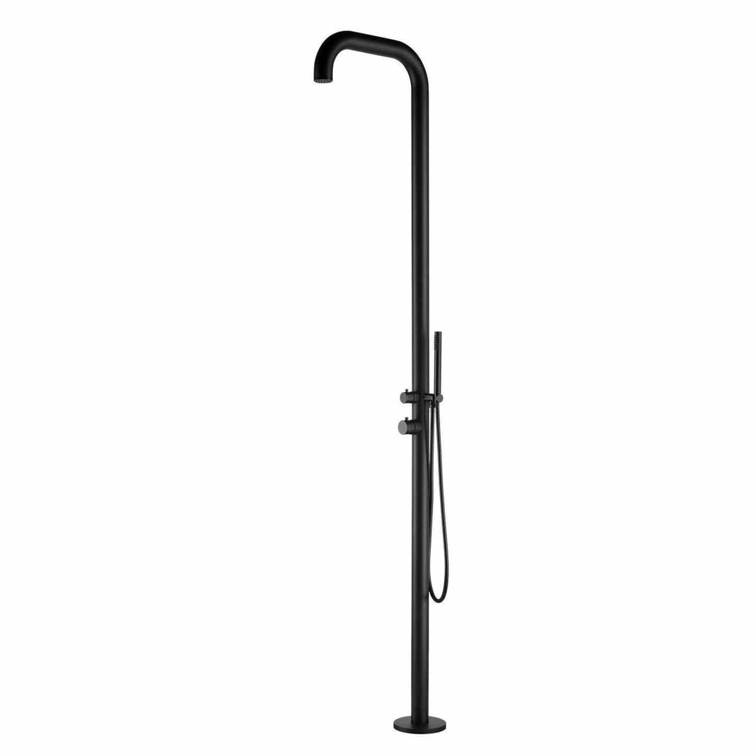 Doccia Nera Per Piscina In Acciaio Inox 316l Sined Doccia Chia Nera - immagine 2