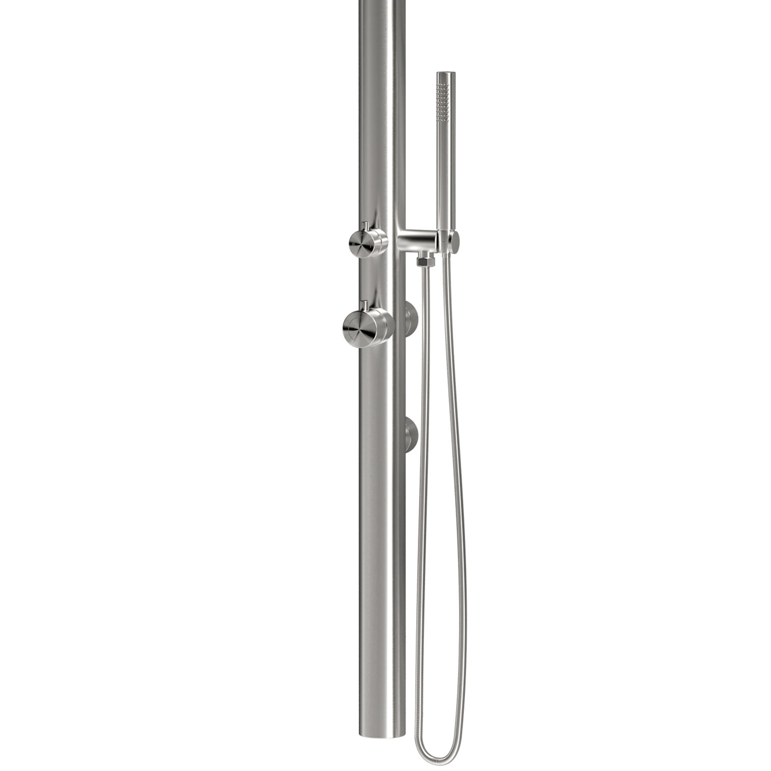 Doccia Esterna Acqua Calda e Fredda Sined Doccia Chia Parete Inox - immagine 3