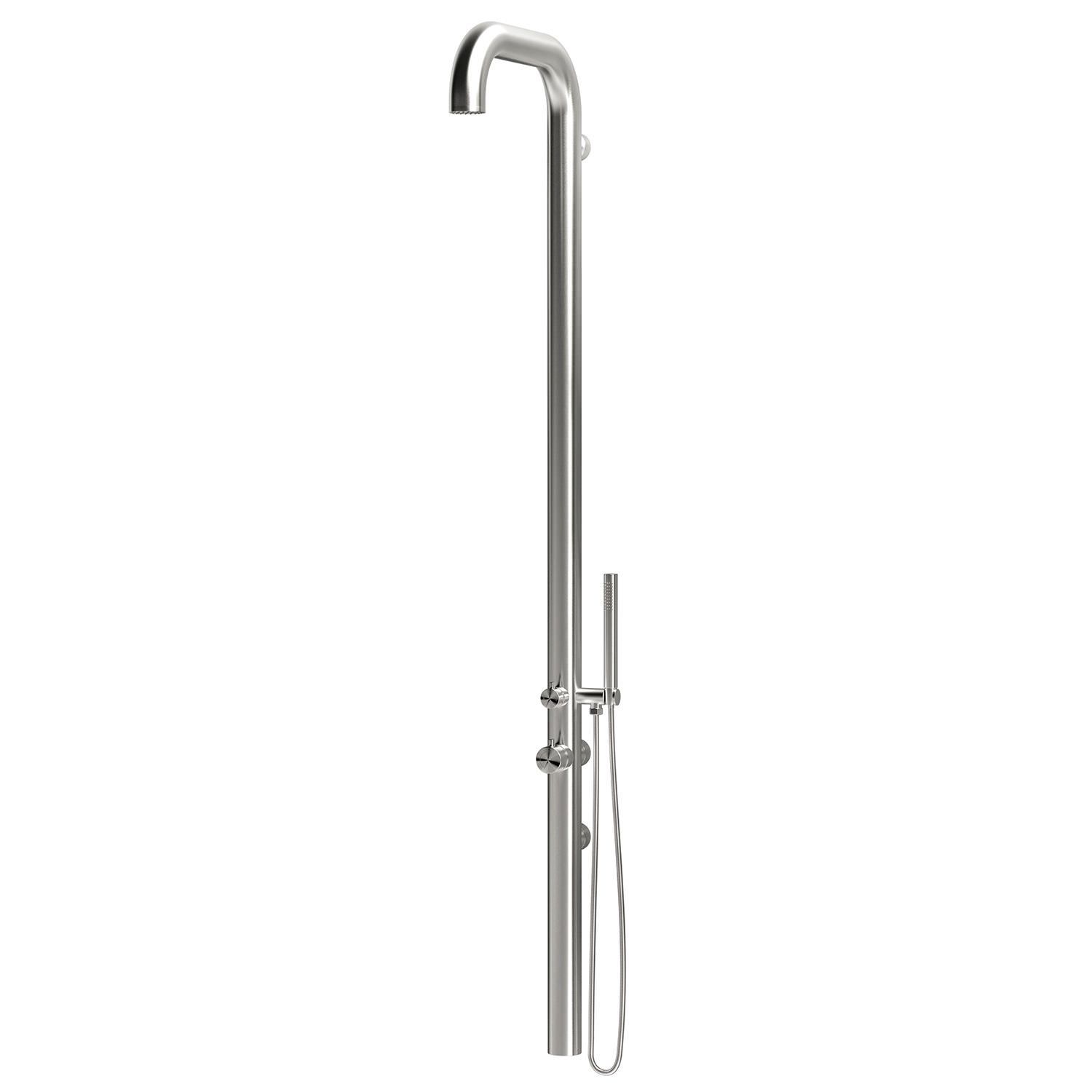 Doccia Esterna Acqua Calda e Fredda Sined Doccia Chia Parete Inox - immagine 2