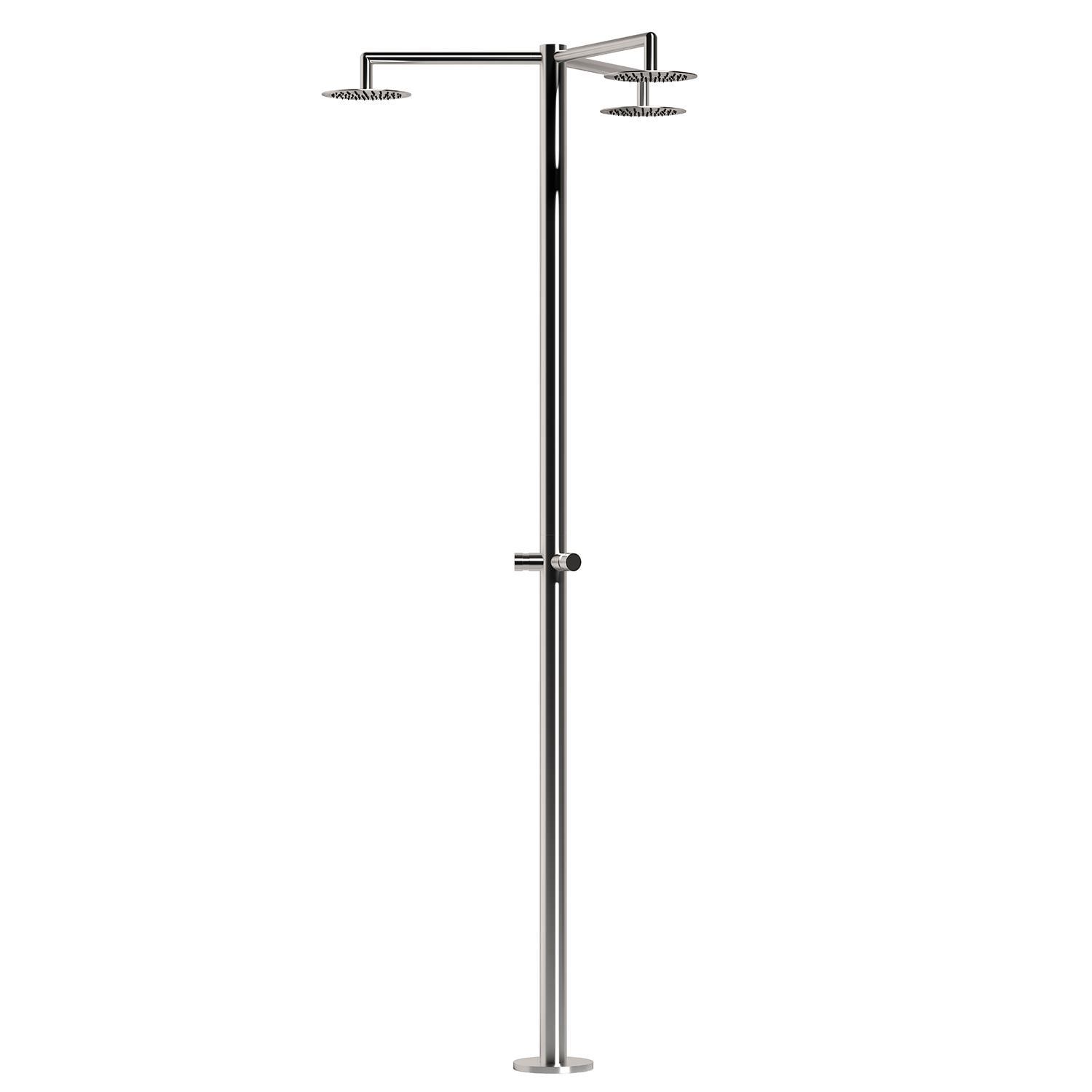 Doccia Esterna Acqua Fredda 3 Soffioni Sined Doccia Inox Cerbero 3t - immagine 2