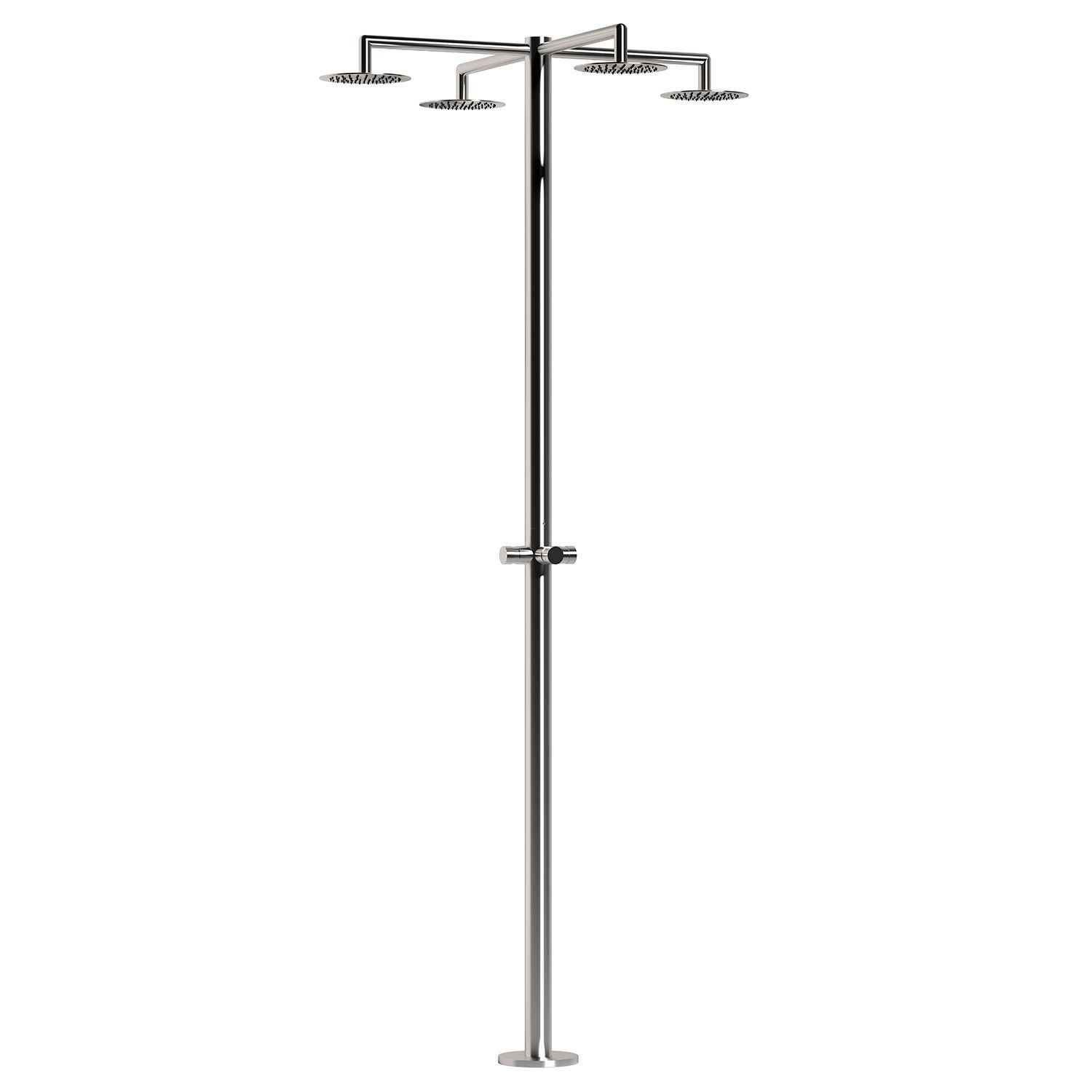 Doccia Esterna Acqua Fredda 4 Soffioni Sined Doccia Inox Idra 4t - immagine 2