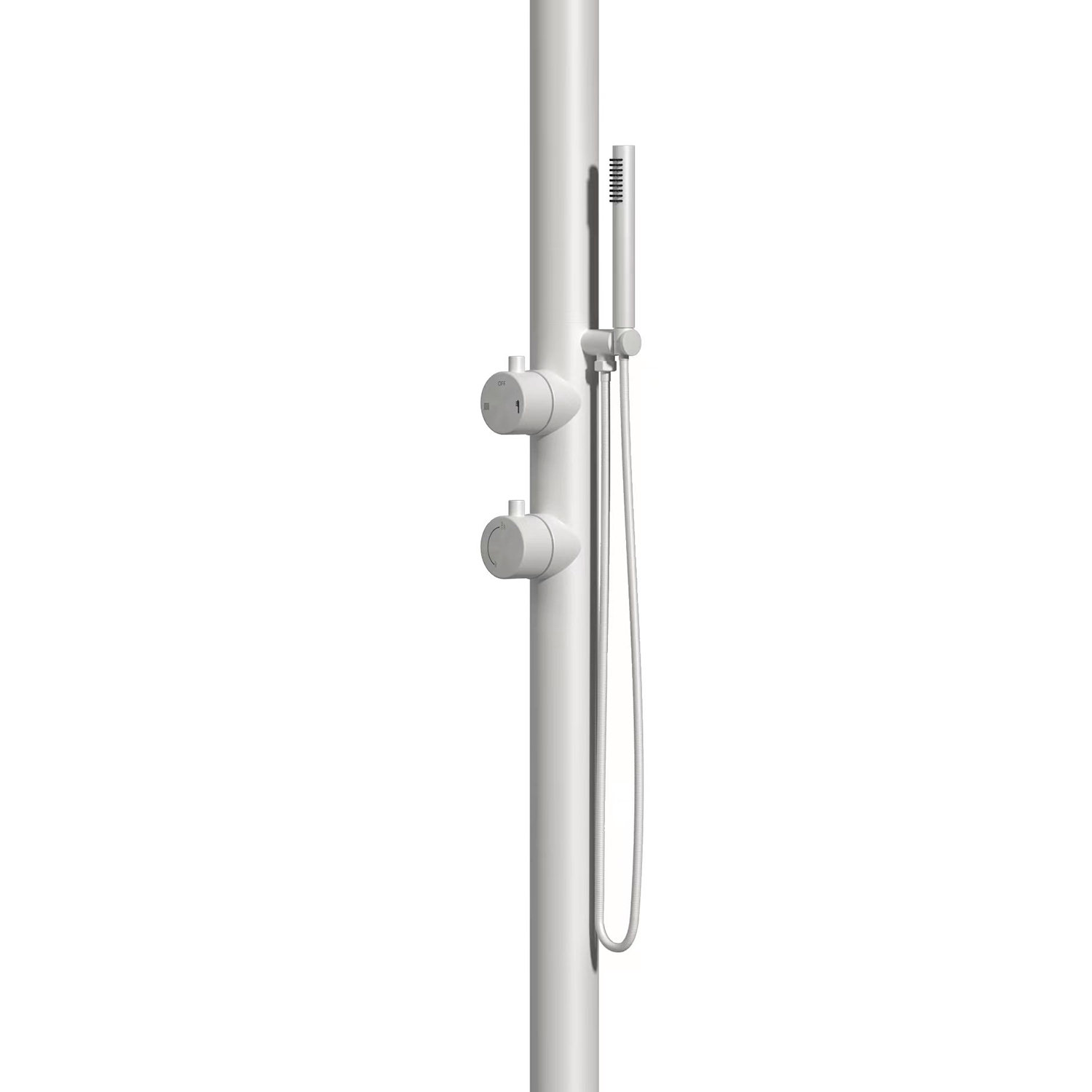 Doccia In Acciaio Inox Bianca Con Doccino Doccia Inox SINED Luna d Bianca - immagine 3