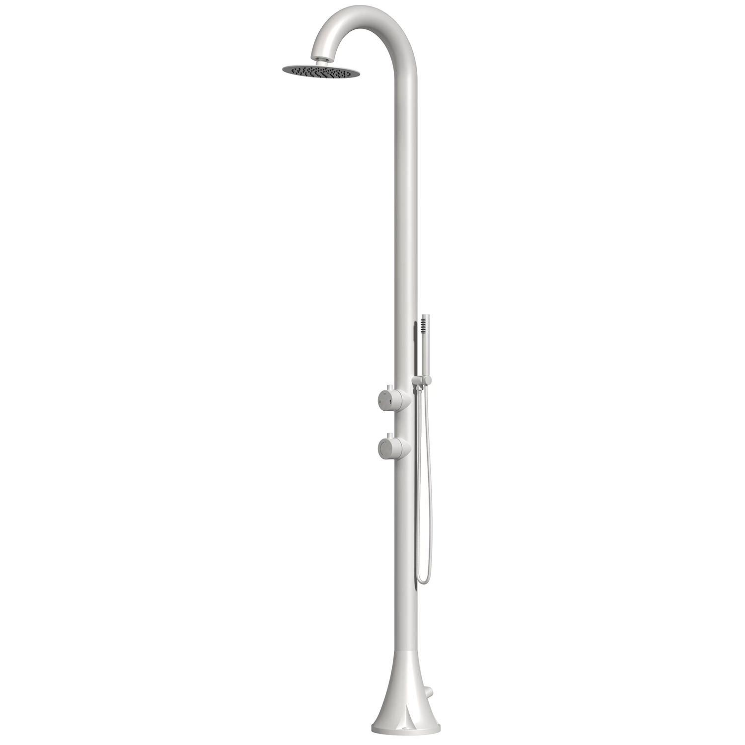Doccia In Acciaio Inox Bianca Con Doccino Doccia Inox SINED Luna d Bianca - immagine 2