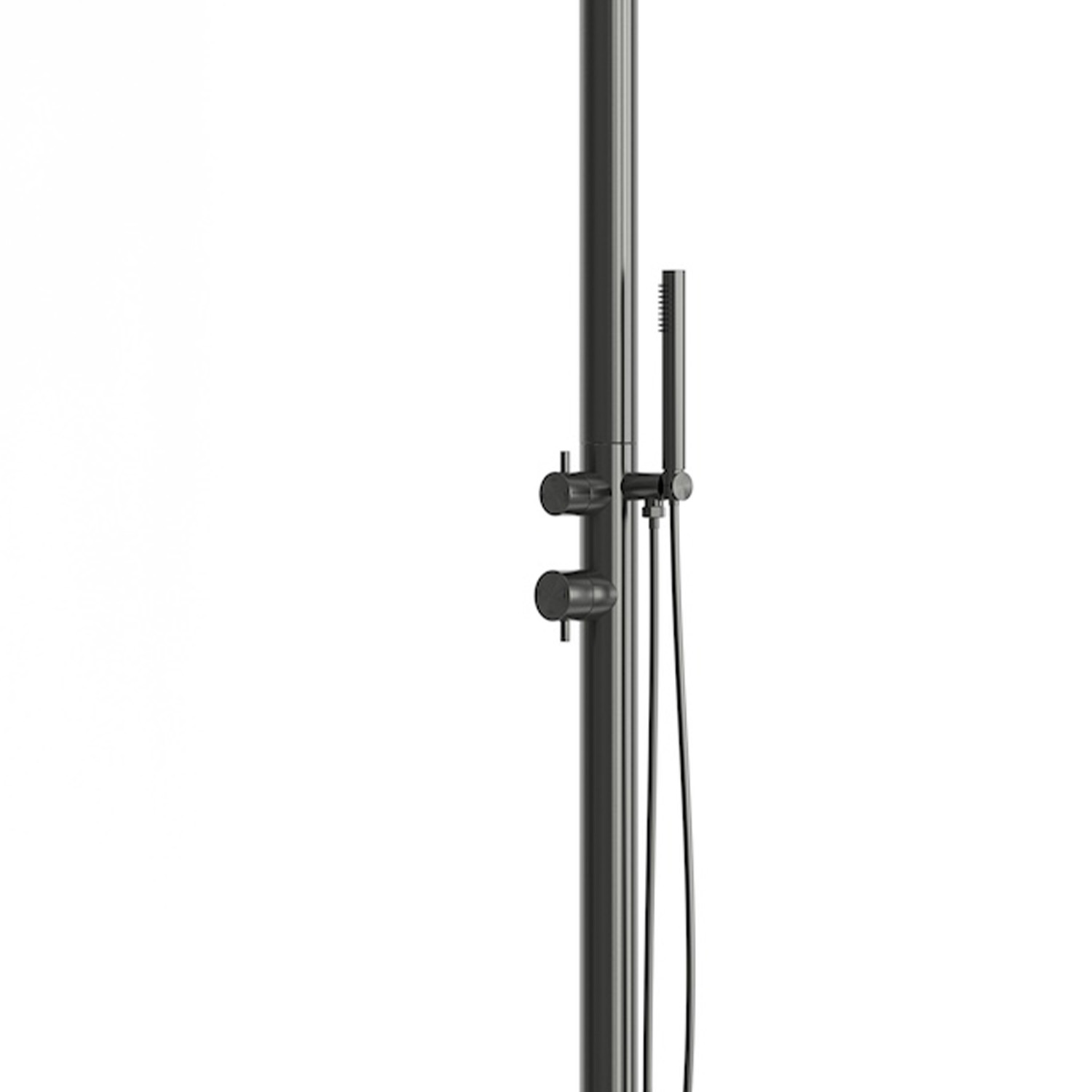 Doccia esterna canna fucile in acciaio inox 316L con doppio ingresso acqua - immagine 3