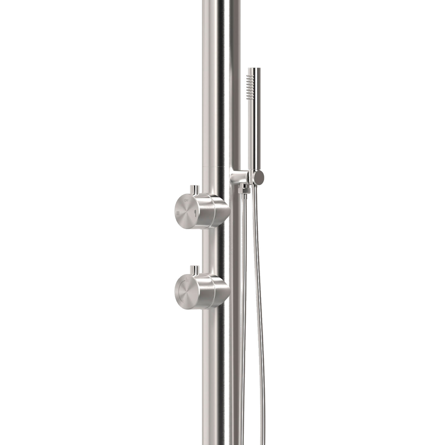 Doccia piscina SINED Luna In Acciaio Inox Doccino Flessibile Acqua calda e fredda - immagine 3