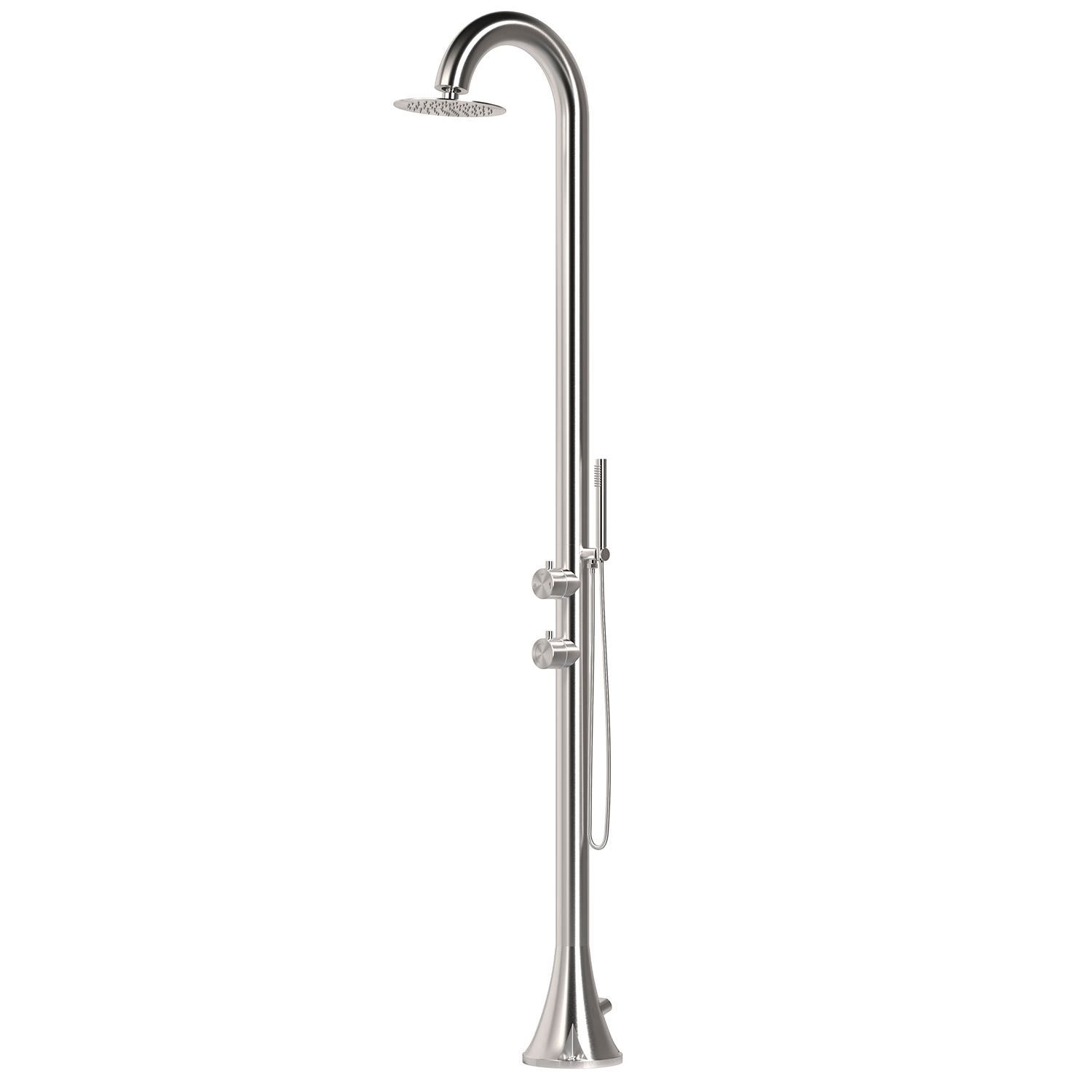 Doccia piscina SINED Luna In Acciaio Inox Doccino Flessibile Acqua calda e fredda - immagine 2