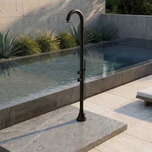 Doccia In Acciaio Inox Nera Con Doccino Doccia Inox Luna d Nera