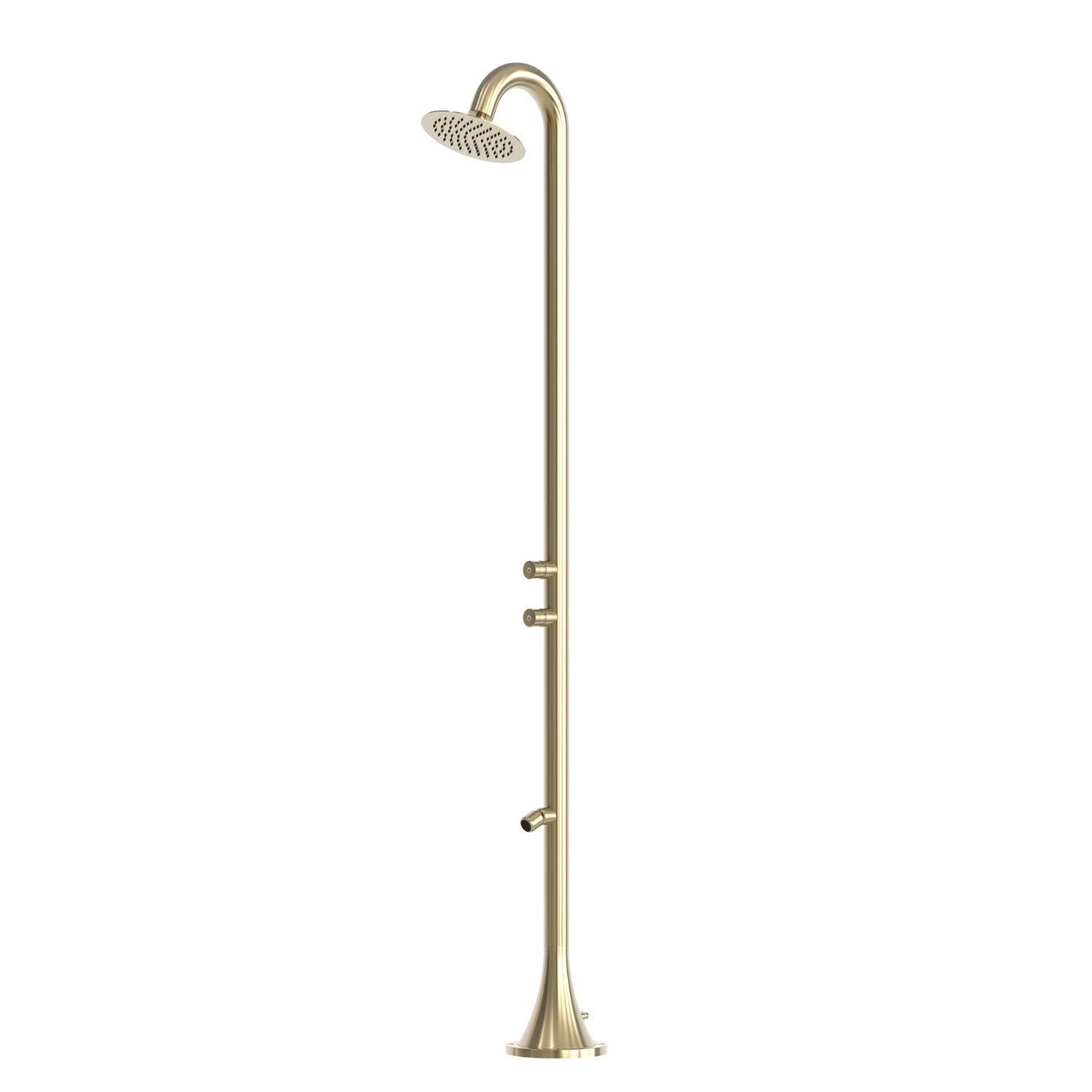 Doccia esterna oro in acciaio inox 316L con temporizzatore getto acqua fredda - immagine 2