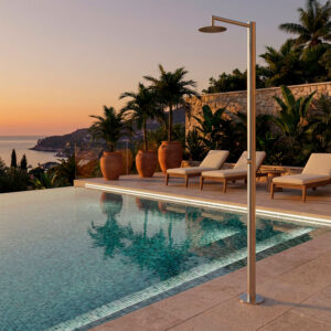 Doccia Esterna Acqua Fredda 1 Soffione Sined Doccia Inox Polifemo