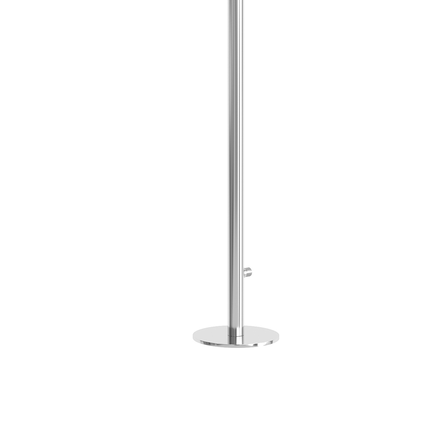 Doccia esterna inox satinato in acciaio AISI 316 con soffione 25 cm e fissaggio pavimento - immagine 4