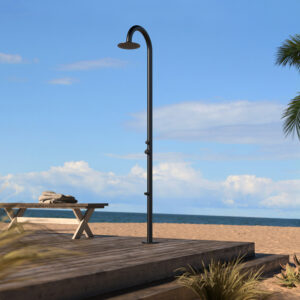 Doccia Curva Nera Per Piscina Inox 316l Sined Doccia Palau Nera