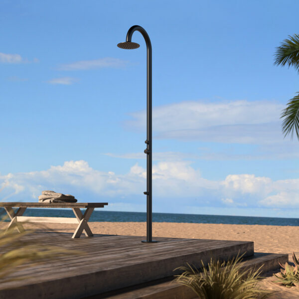 Doccia Curva Nera Per Piscina Inox 316l Sined Doccia Palau Nera