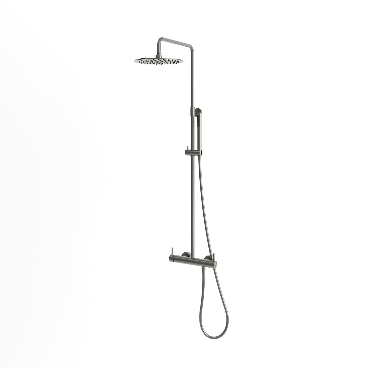 Doccia da parete in acciaio inox 316L canna fucile doppio miscelatore - immagine 2