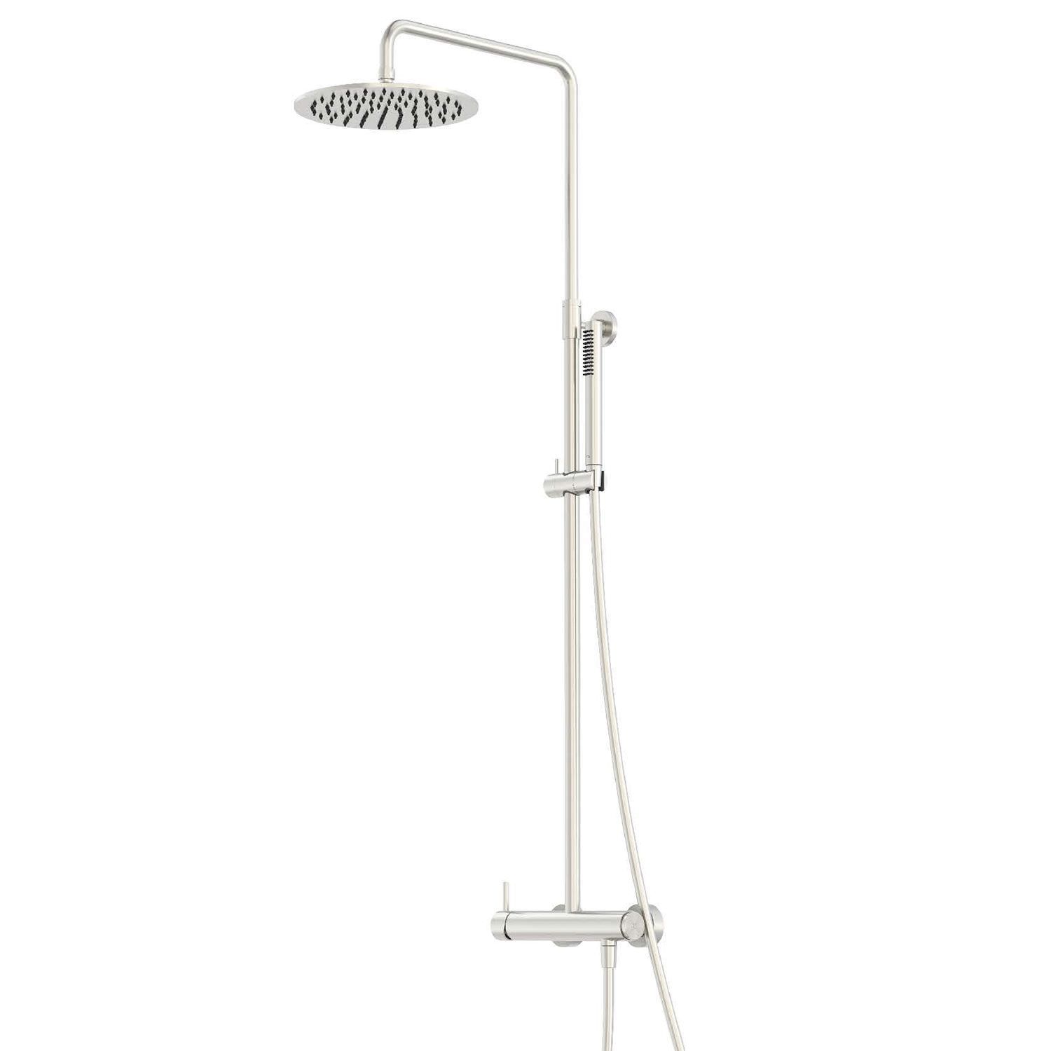 Doccia Termostatica in Acciaio Inox Satinato 316L con Soffione da 25 cm - immagine 2