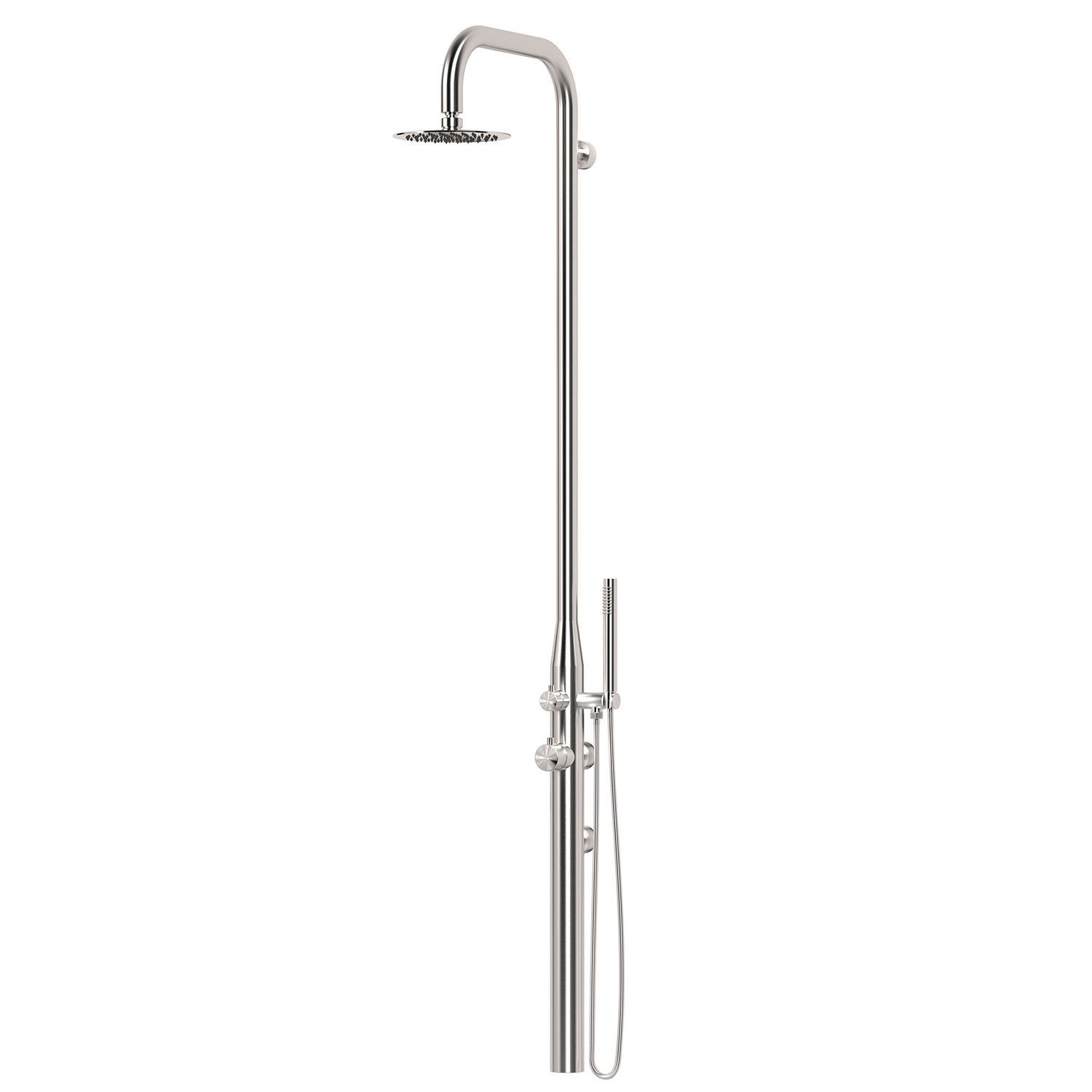Doccia Esterna Acqua Calda e Fredda Sined Doccia Pula Parete Inox - immagine 2