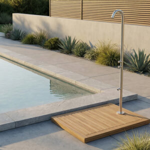 Doccia outdoor inox in acciaio inox 316L acqua fredda