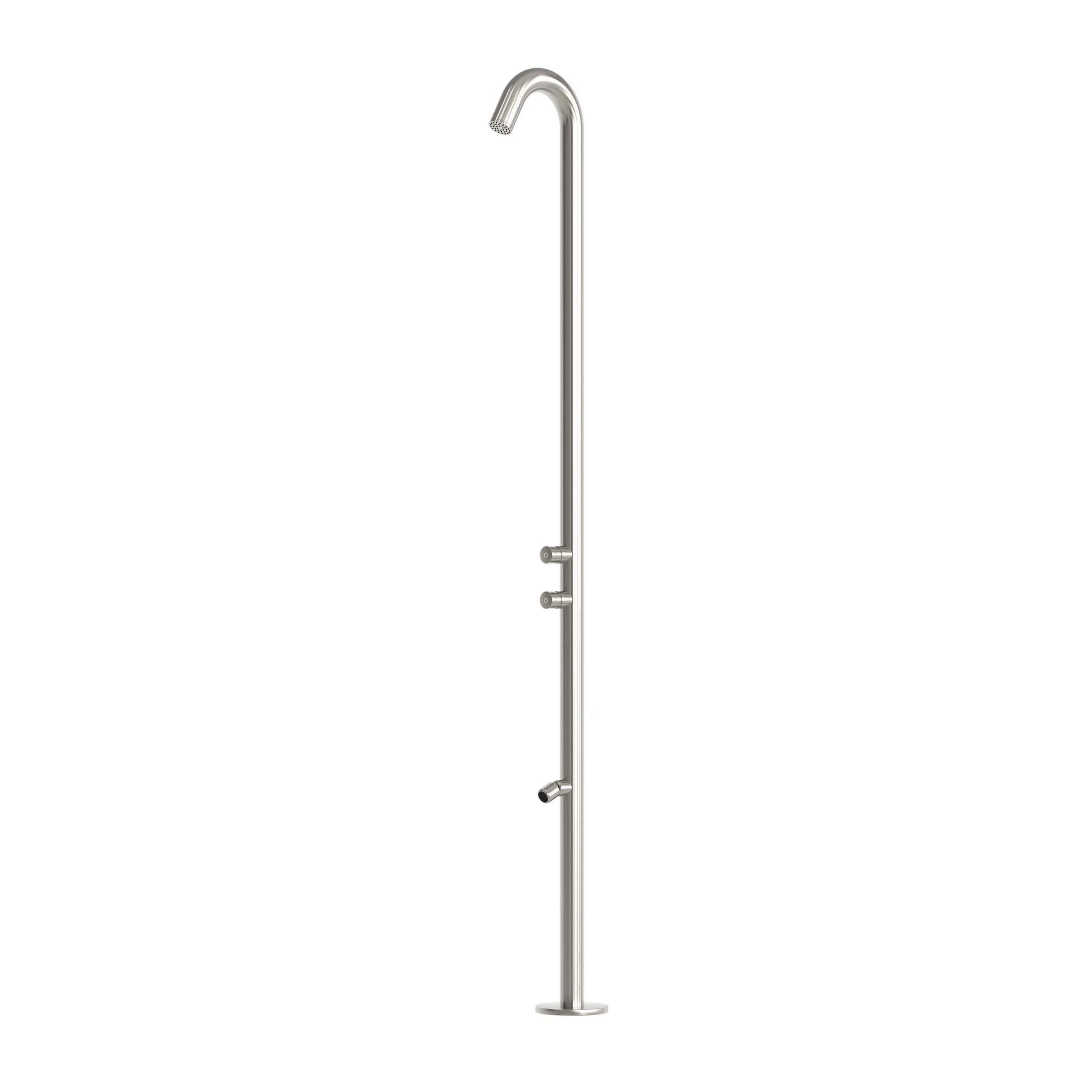 Doccia outdoor inox in acciaio inox 316L acqua fredda - immagine 2