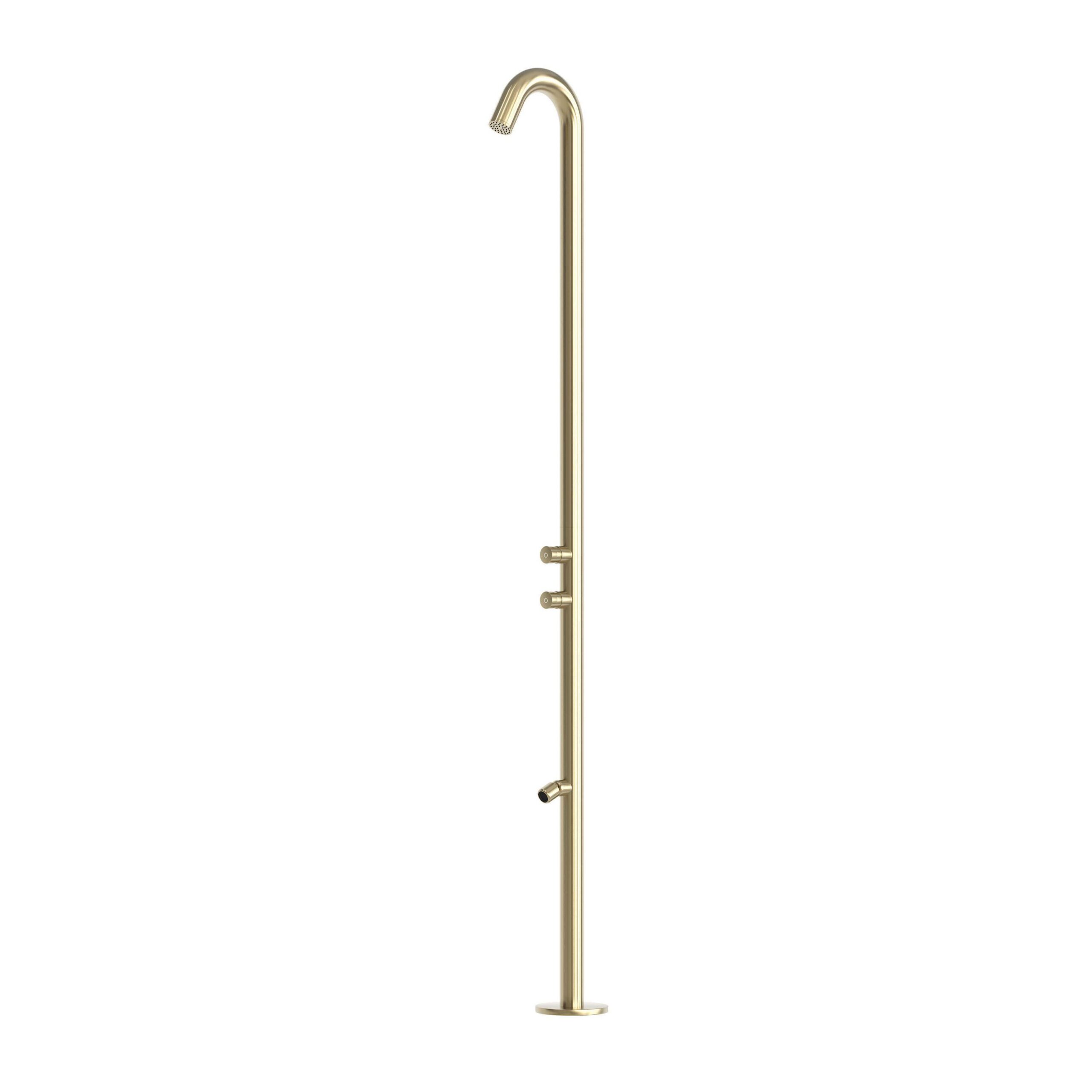 Doccia doppio in acciaio inox 316L oro finitura oro - immagine 2