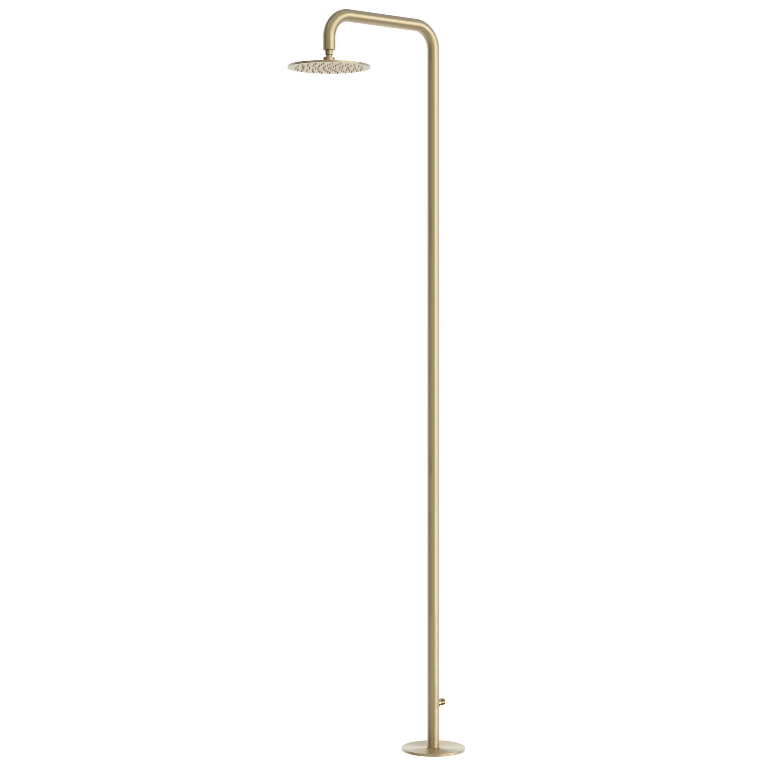 Doccia esterna oro in acciaio inox AISI 316L soffione Ø25 cm 1-2 - immagine 2