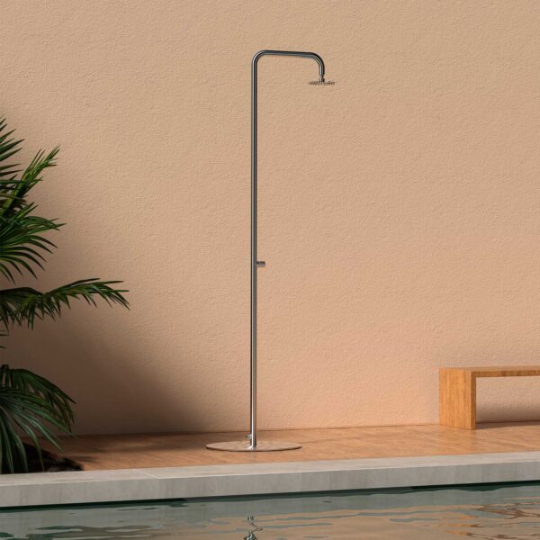 Doccia Esterna Solo Acqua Fredda Inox 316l Sined Doccia Simius Inox