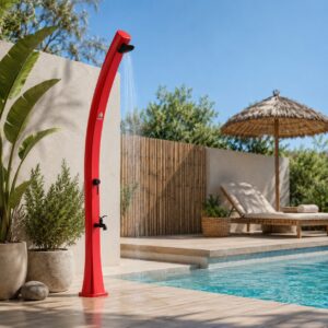 Doccia solare Sined 25L 226cm PEHD ottone anticalcare lavapiedi