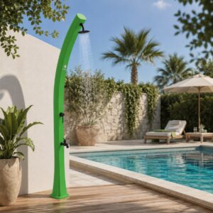 Doccia solare Sined 25L 226cm PEHD ottone anticalcare lavapiedi