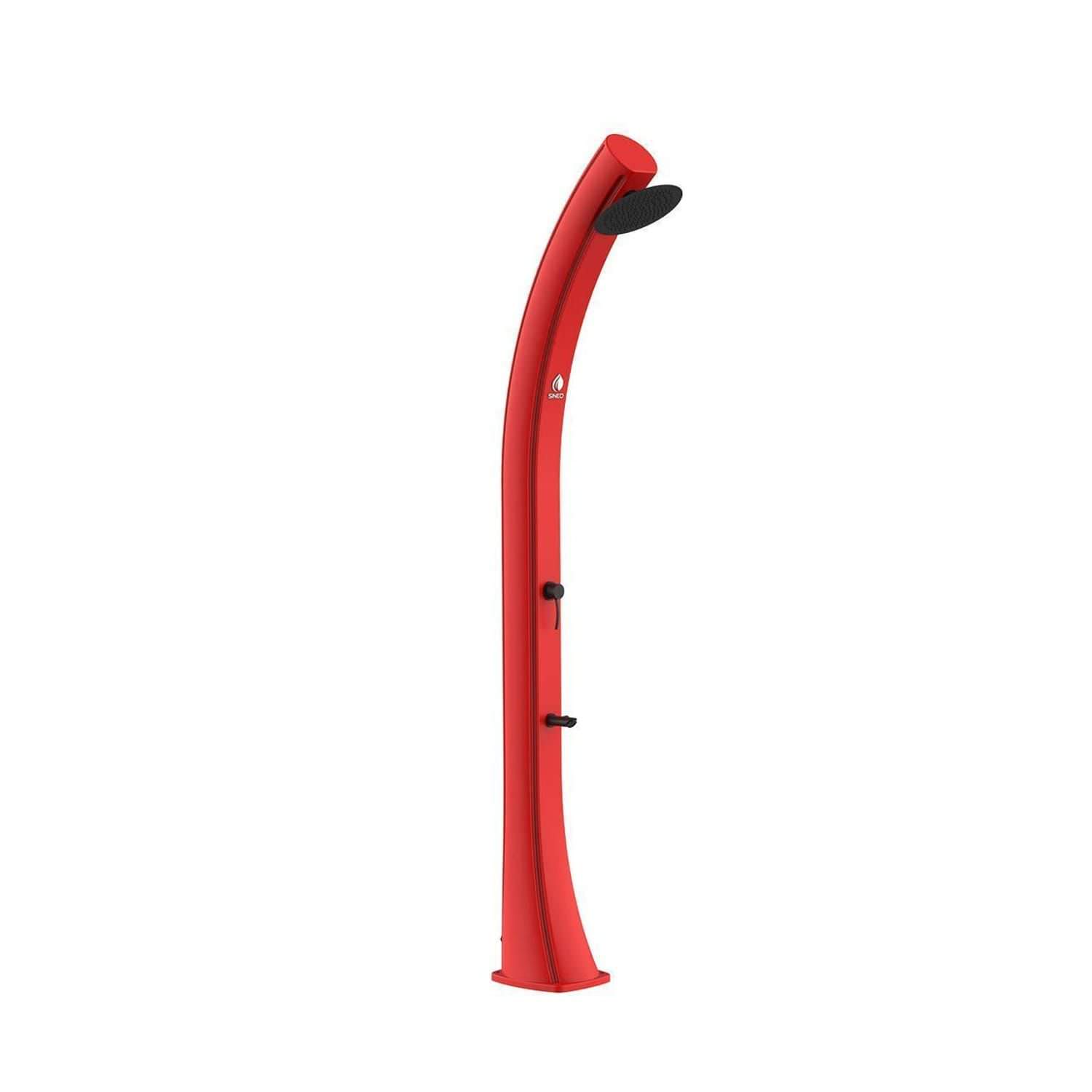 Doccia solare rossa SINED 40L 226cm ottone anticalcare - immagine 2