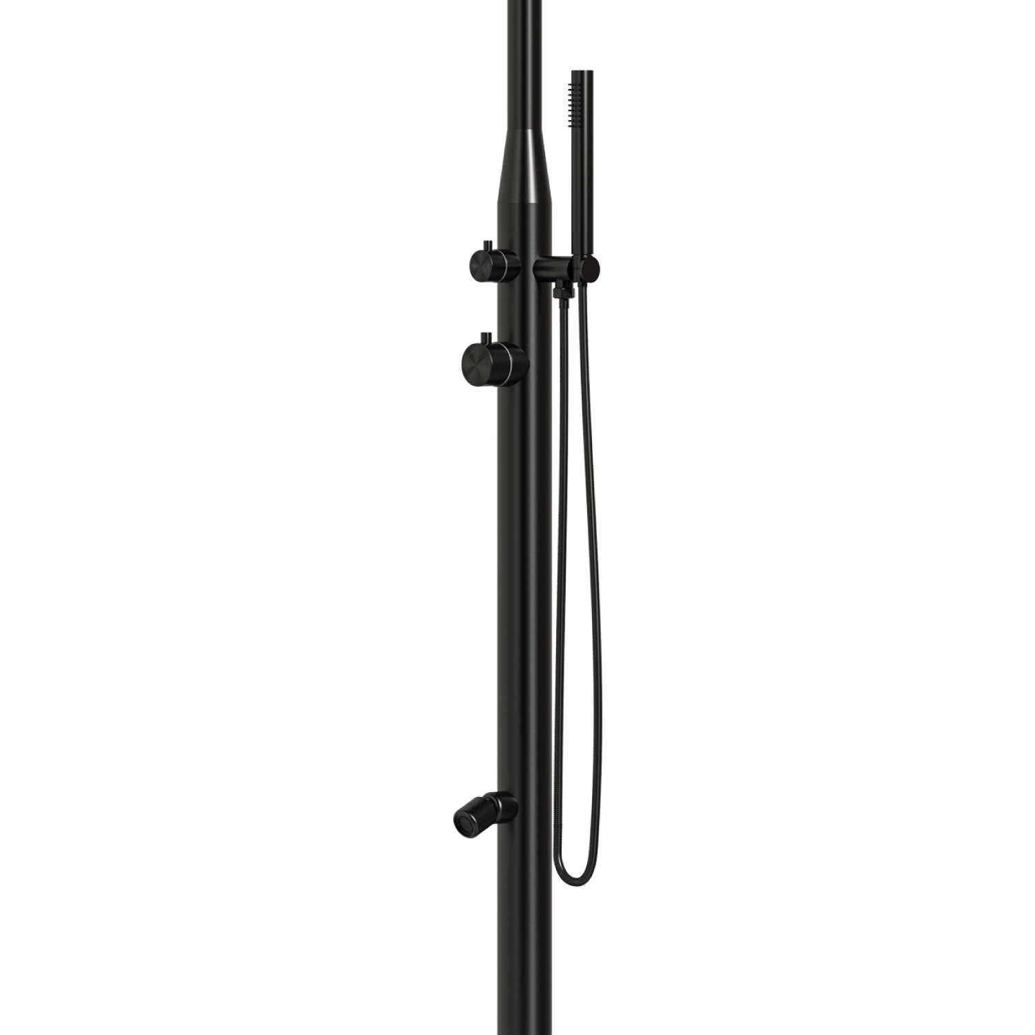 Doccia nera in acciaio inox 316L 228e8239 cm acqua calda e fredda - immagine 4